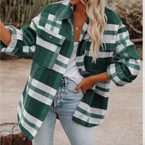 Green Plaid Women's Top